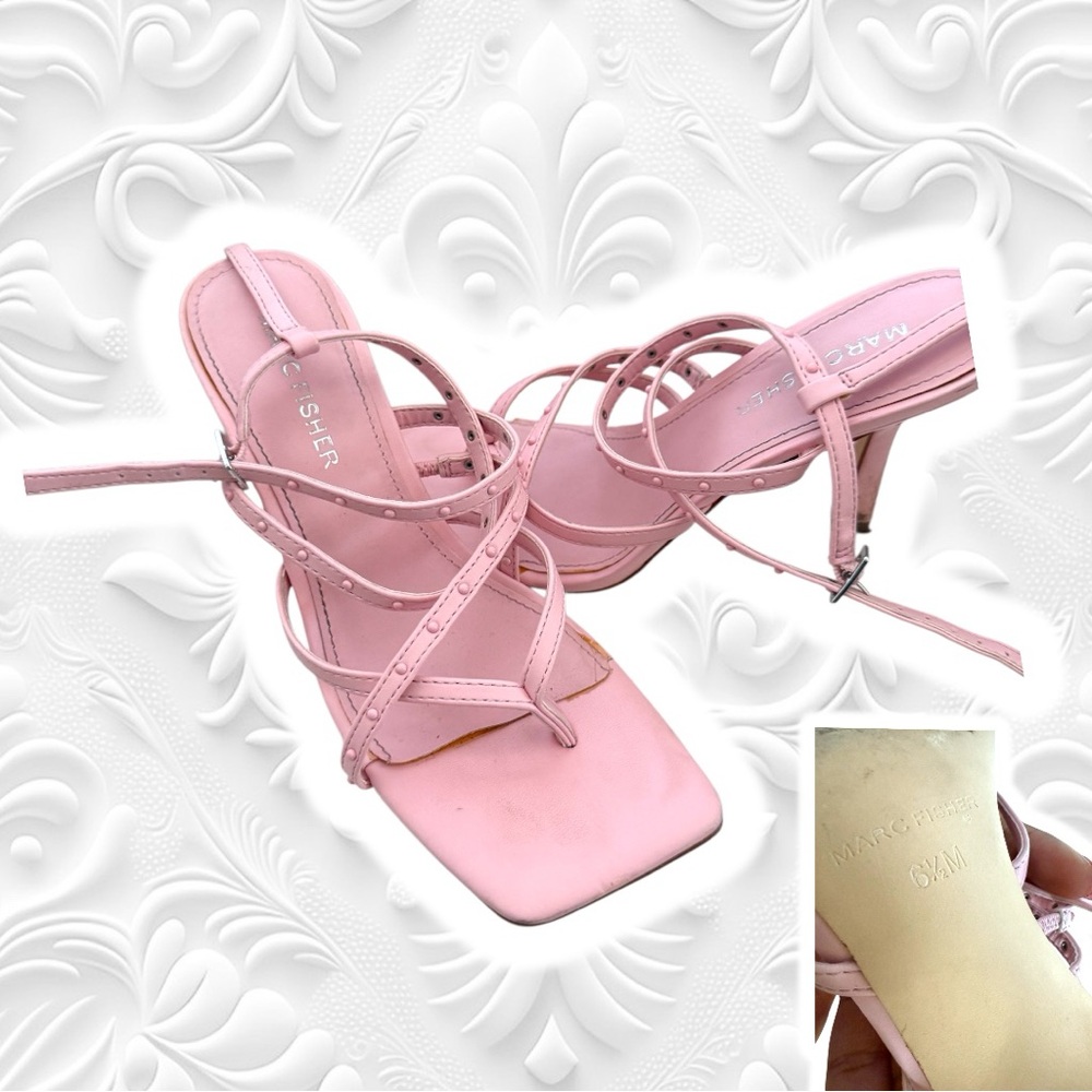 Marc Fisher Pink Strappy Heels